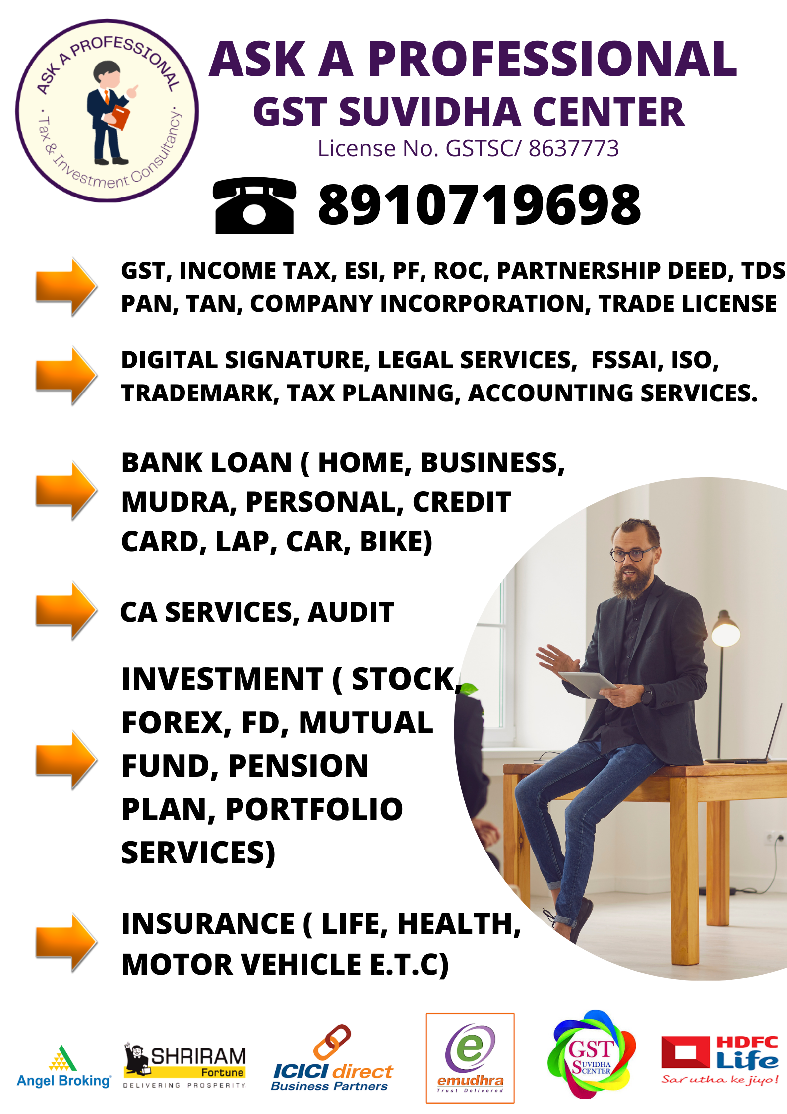 LIC agent Mr. Abhishek Das in Golf Green